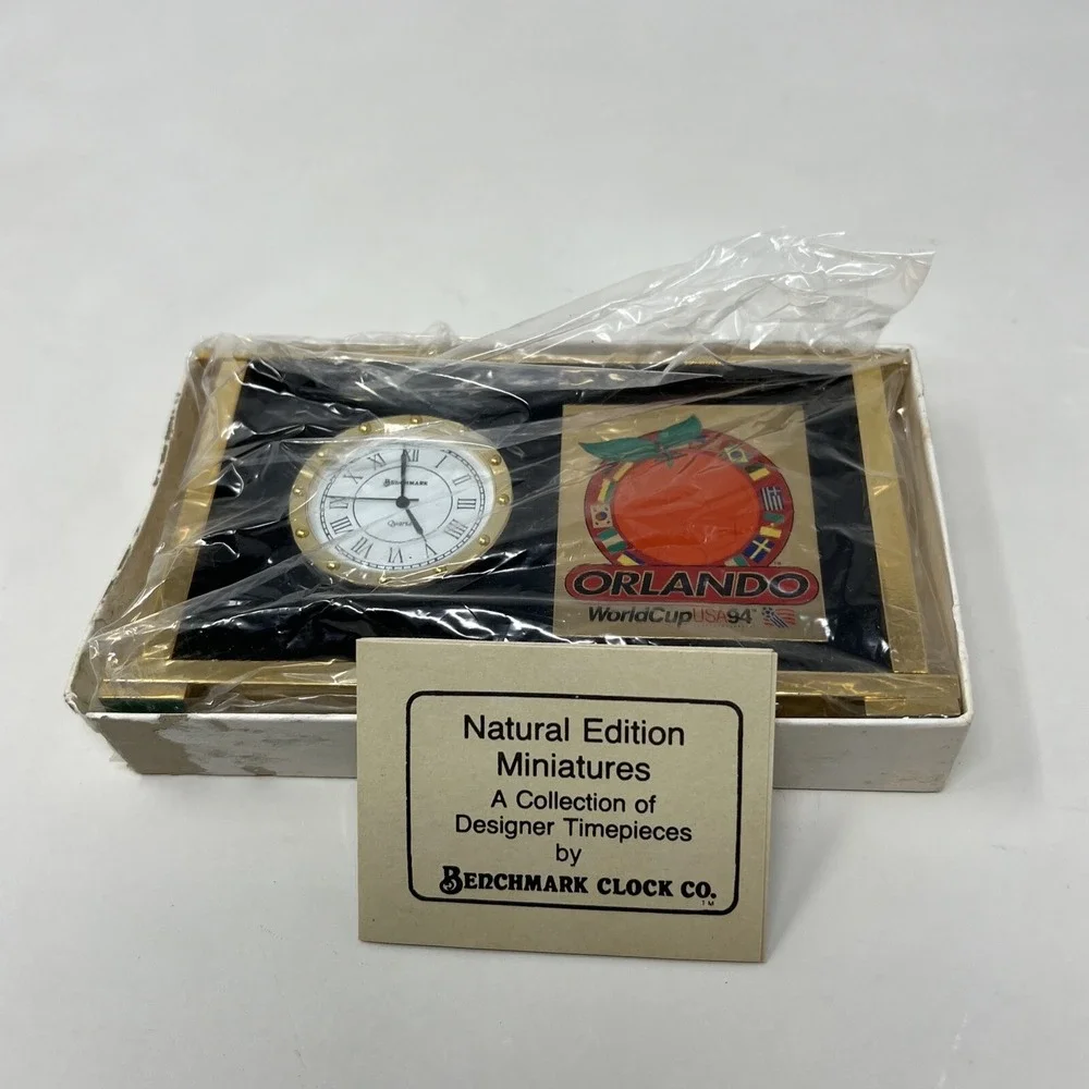 Vintage Benchmark Orlando World Cup 1994 Desk‎ Clock (needs battery)